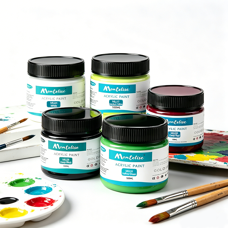 Montelise acrylic jar paint colors for canvas, crafts, and studio painting
