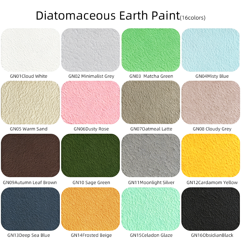 Montelise diatomaceous earth wall coating color chart for textured wall projects