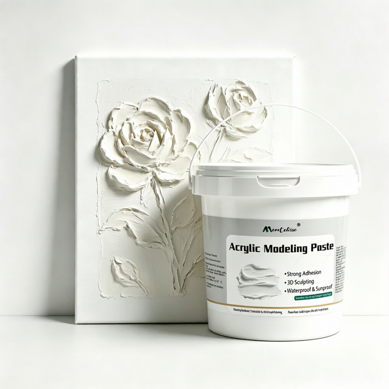 Montelise modeling paste for raised acrylic texture effects and mixed media