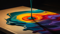 Montelise fluid art acrylic paint pouring color on canvas