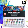 12 color 12ml acrylic paint tube set