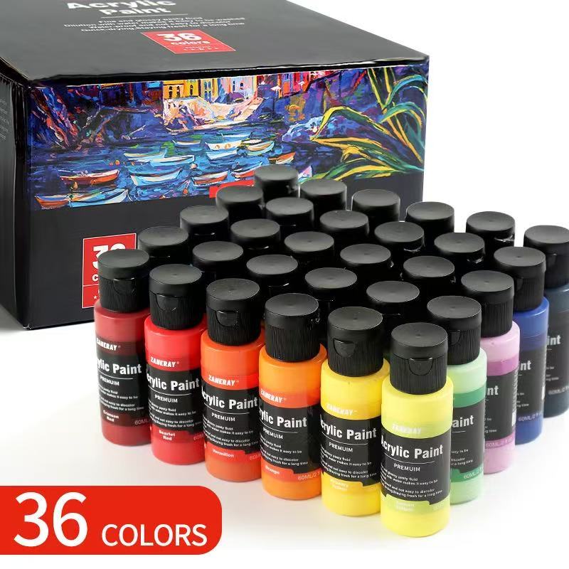 60ml acrylic paint set for canvas crafts and classroom projects