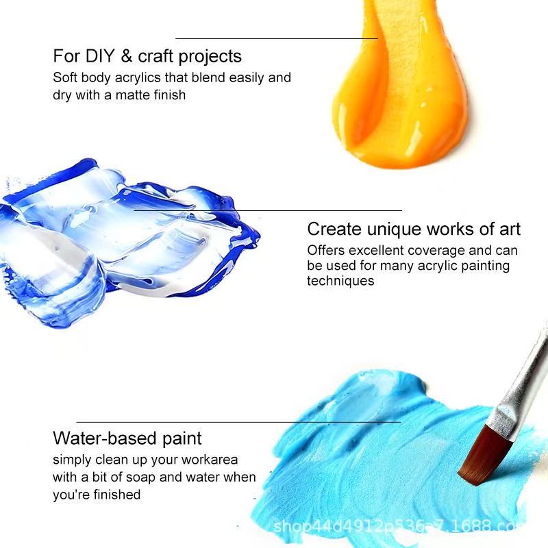 Water based acrylic paint for DIY craft projects
