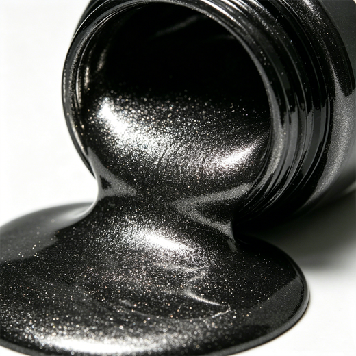 Montelise pearl black metallic acrylic paint 100ml texture