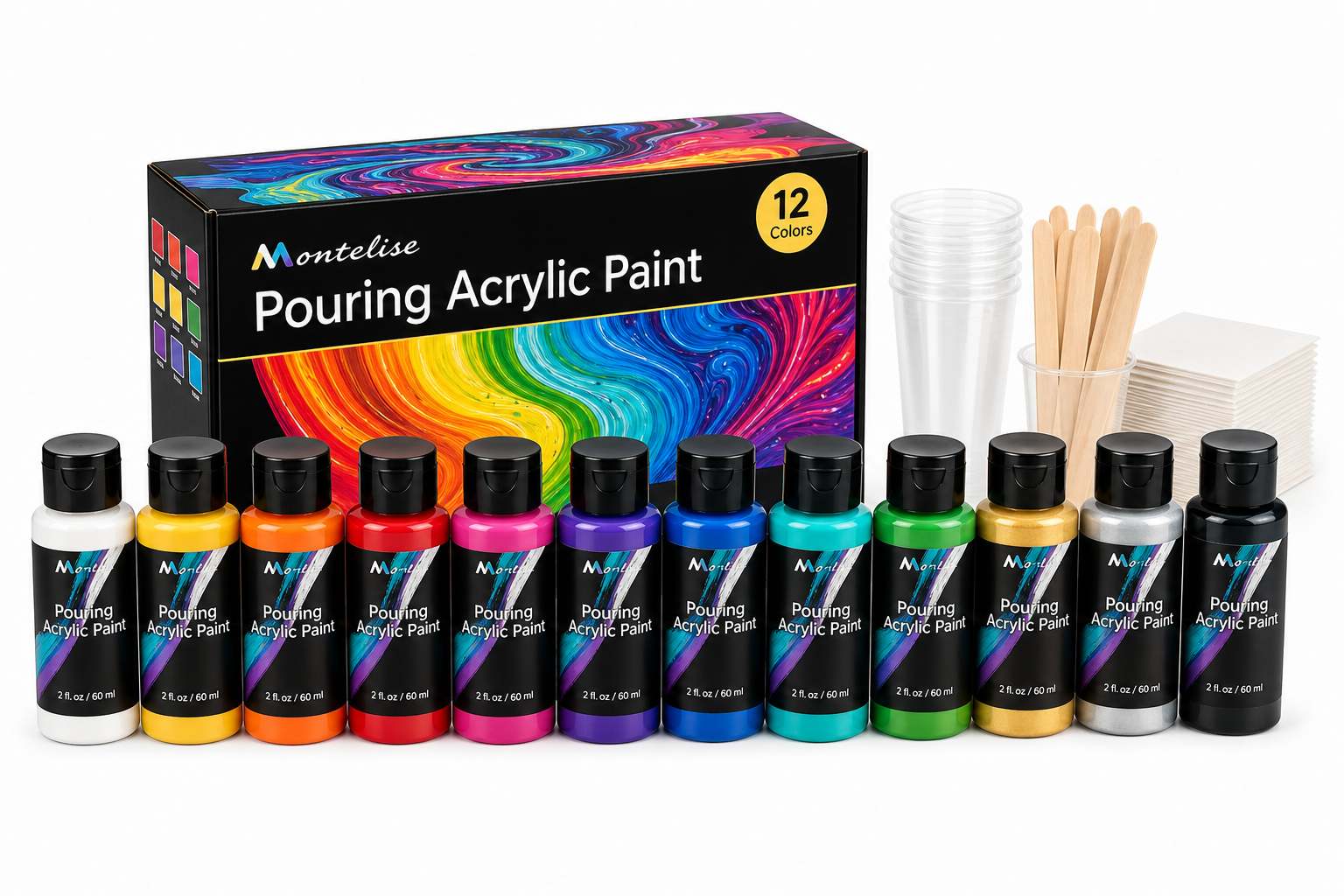 Montelise fluid art kit 12 colors