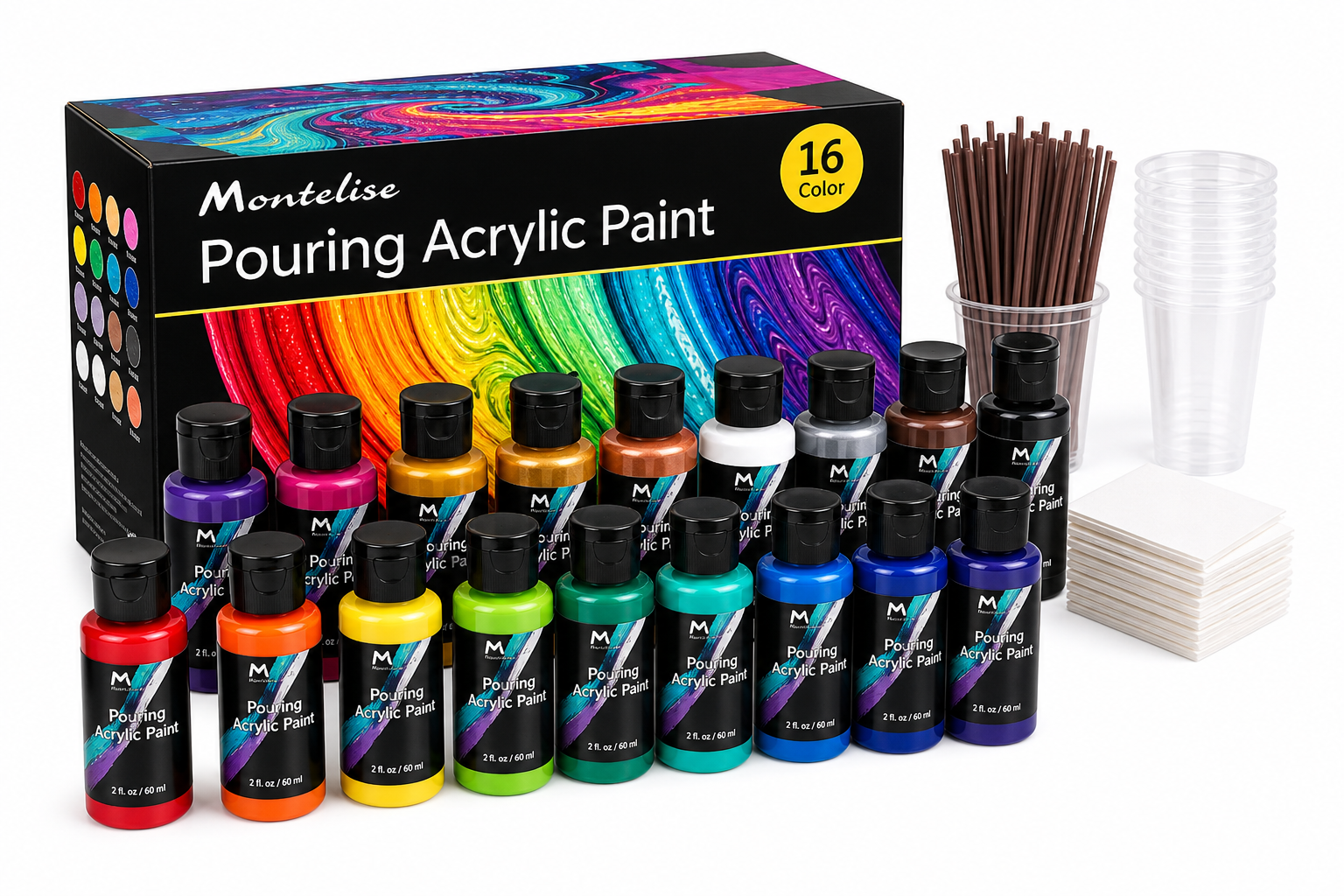 Montelise fluid art kit 16 colors