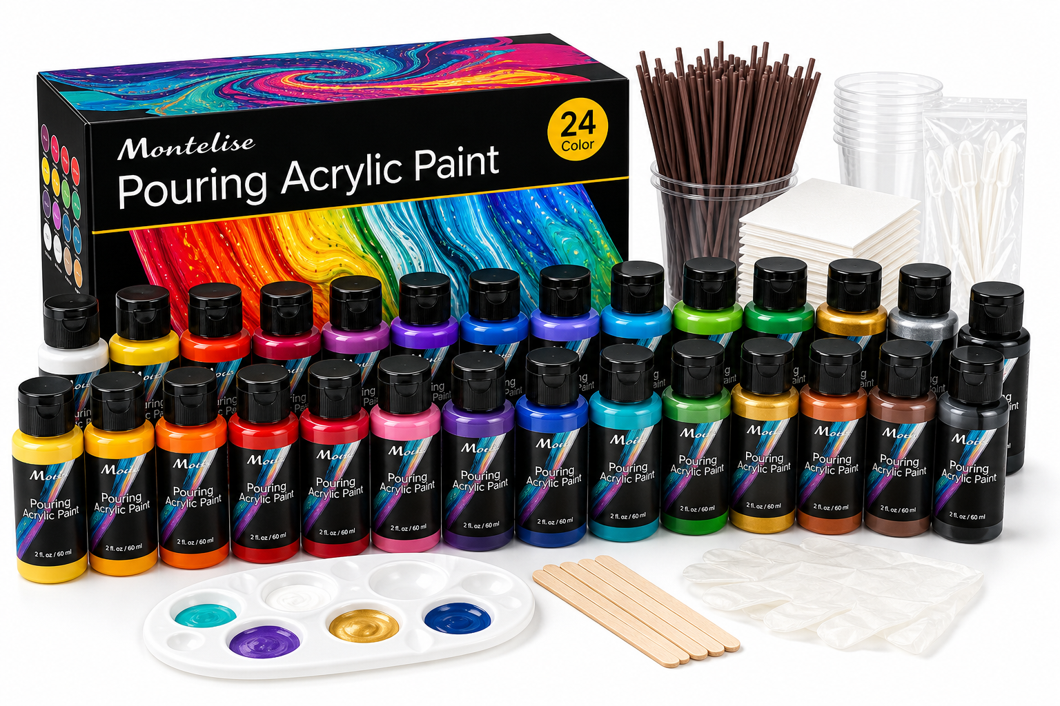 Montelise fluid art kit 24 colors