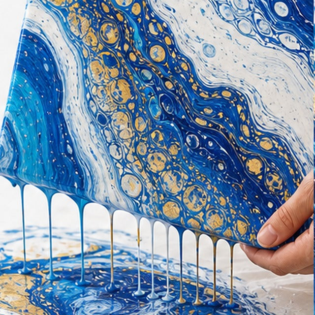 Montelise pouring acrylic paint bottle colors